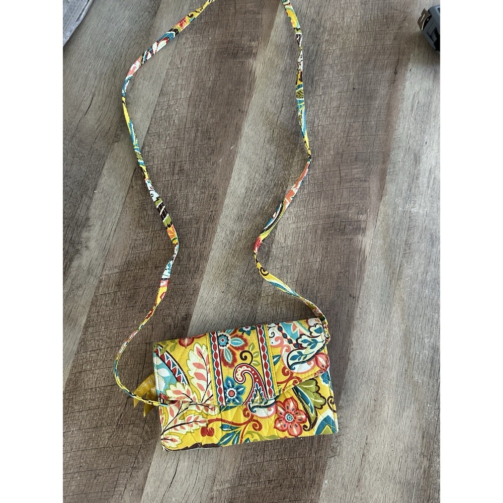 Vera Bradley All in One Crossbody Wallet Provencal Yellow Floral NWOT